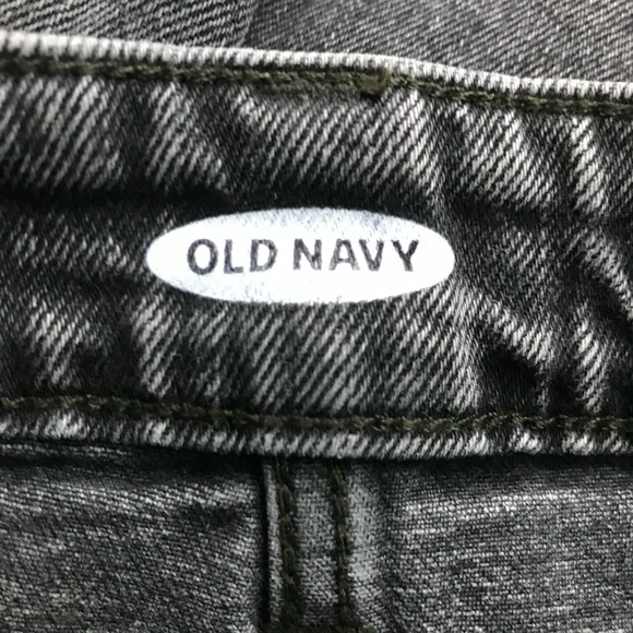 NEW - Old Navy Black Denim Raw Hem Jean Mini Skirt size 24 24W Plus 3X - Picture 3 of 4